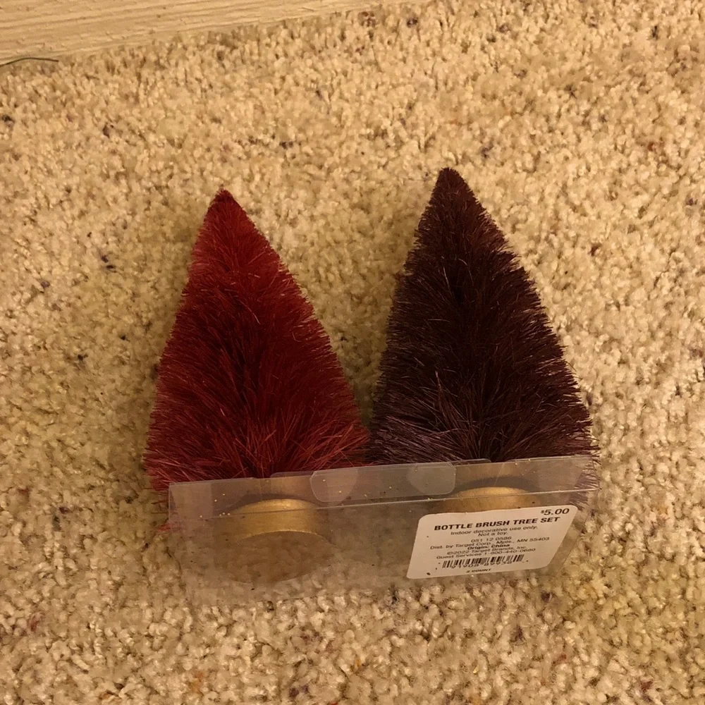 Target Holiday Decor Mini bottle brush Trees NWT